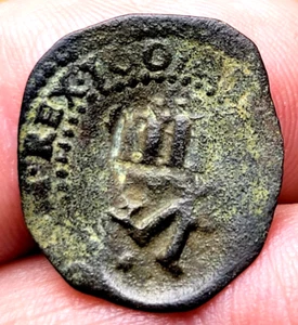 1601 / 1636 Spanish 4 Maravedis PIRATE TREASURE Colonial Era Counterstamp Cob - Picture 1 of 2