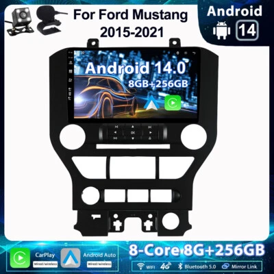 9" Android 14 Für Ford Mustang VI 2015-2020 Autoradio CarPlay Navi GPS DAB+256GB - Bild 1 von 4