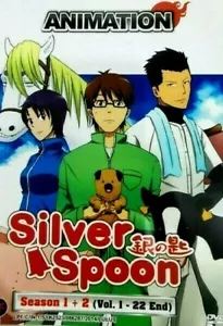 DVD Silver Spoon Season 1+2 ENGLISH Subtitles Gin no Saji TV 1-22 End +Tracking - Imagen 1 de 6