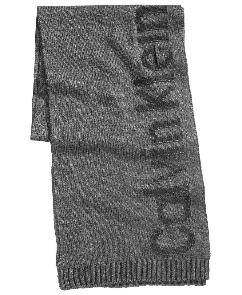 Bufanda larga de invierno de punto gris negro para hombres Calvin Klein de $134 Foto 1 de 1