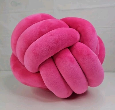 Almohada de nudo en forma de bola Cojín acogedor nudo de felpa almohada decorativa elegante 11 pulgadas  Foto 1 de 4