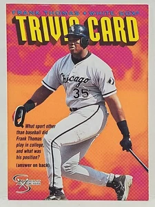 1998 Skybox Dugout Axcess Trivia Card Frank Thomas #149 Chicago White Sox - Picture 1 of 2