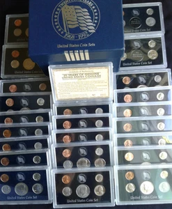 US MÜNZSAMMLUNGEN LOT 25 Sätze 1968 - 1992 - Bild 1 von 12