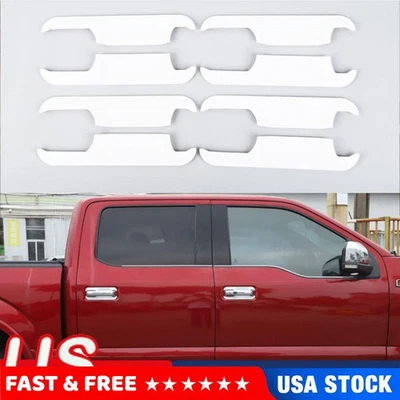 For 2017-2022 Ford F250 F550 Super Duty 8PCS Outer Door Handles Bowl Cover Trim - Image 1 of 4