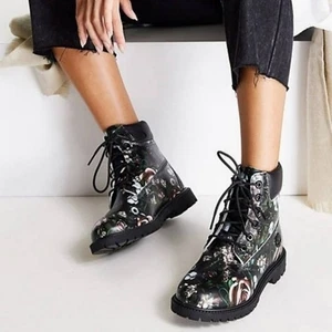 Timberland Waterproof Boots Floral NWB 9.5 - Picture 1 of 6