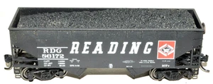 HO=1/87 Athearn Reading RR 2 bay o/s coal hopper car train MW KD's w/load RTR - Picture 1 of 5