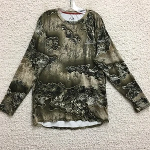 Realtree Shirt Large Adult Green Camouflage Long Sleeve Hunting Outdoor Mens L - Picture 1 of 9