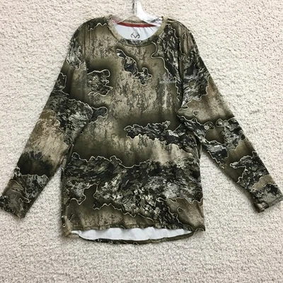 Realtree Shirt Large Adult Green Camouflage Long Sleeve Hunting Outdoor Mens L - Image 1 of 4