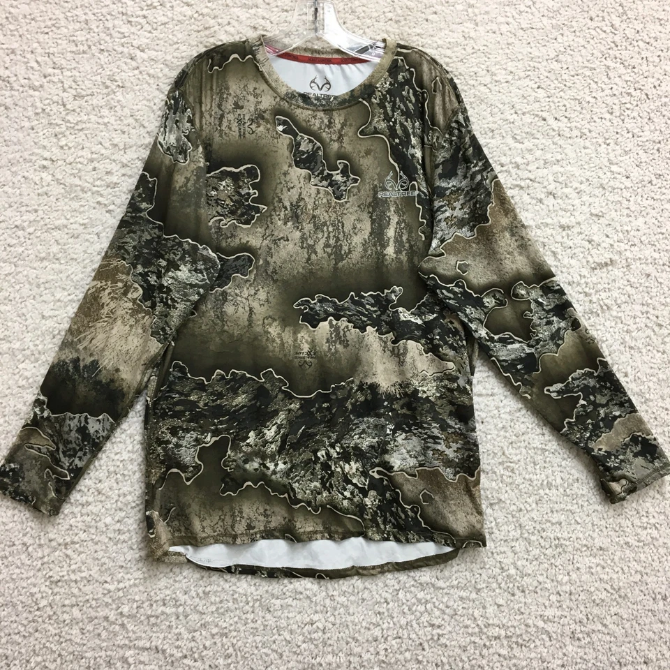 Realtree Shirt Large Adult Green Camouflage Long Sleeve Hunting Outdoor Mens L - Image 1 of 4