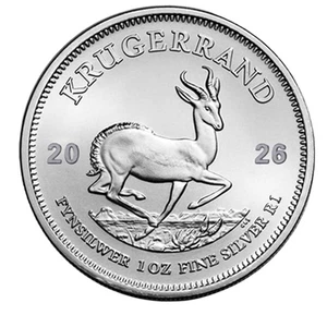 Moneda Krugerrand de plata fina Sudáfrica 2026 de 1 oz - Imagen 1 de 9