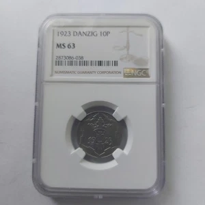 1923 Danzica 10P NGC MS 63, - Foto 1 di 5