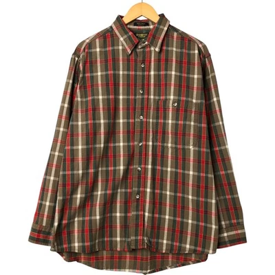 Винтажная фланелевая клетчатая рубашка с длинными рукавами Osh Kosh сделано в США размер XL (m... - Изображение 1 из 4