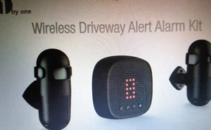 1 By One Wireless Alert Alarm Security System Indoor, Outdoor Use 3 Black - Picture 1 of 14
