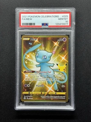 Mew 025/025 Celebrations - Gold Pokémon Card - PSA 10 - Image 1 of 2