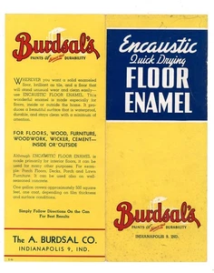 Prospekt Encaustic Boden Emaille A Burdsal Co Indianapolis IN Proben 1920er? - Bild 1 von 5