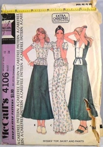 McCall's 4106 Top, Skirt, and Pants, bust 34 - Picture 1 of 1