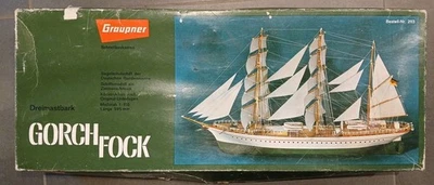 Graupner 2113 Gorch Fock Bausatz 470 Beschlagsatz Rarität angefangen vollständig - Bild 1 von 4