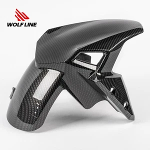 WOLFLINE Carbone De face Pneu Garde-boue Couverture Pour Kawasaki Z900 2017-2024 - Imagen 1 de 10