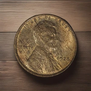 Centavo Lincoln Wheat 1928, sin circular, BU, efecto grano madera, amaderado - Imagen 1 de 2