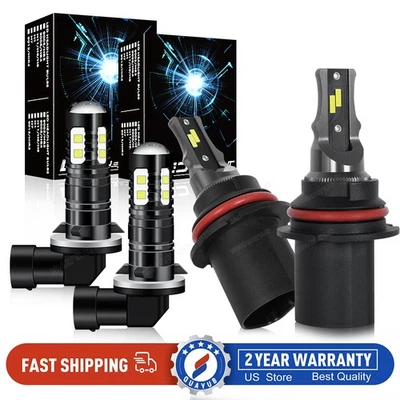 For Saturn Ion Sedan 4-Door 2003-2007 CSP LED Headlight High Low Fog Light Bulbs - Image 1 of 4