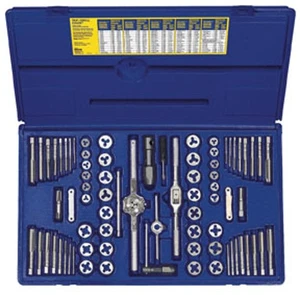 76 Pc. Machine Screw and SAE/Metric Tap and Hex Die Set AHN-26376 Brand New! - Bild 1 von 4