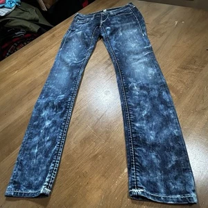 True Religion Denim Jean Leggings Acid Wash Distressed Women’s Sz 27 Rare Skinny - Picture 1 of 10