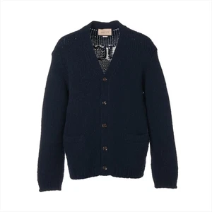 Gucci Wool Cardigan M Men's Navy Blue  761541 Logo - Picture 1 of 7