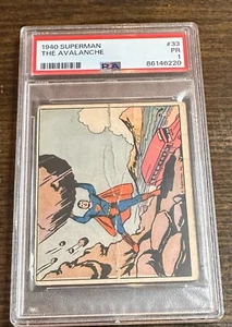 1940 Gum Inc. Superman Card #33 The Avalanch PSA 1 - Picture 1 of 2