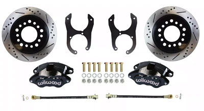 88-00 Chevy C1500 Rear Disc Brake Kit Black Wilwood Calipers NON Emergency Brake - Image 1 of 3