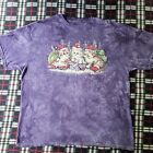The Mountain Kittens Cats Christmas Tie Dye Purple T Shirt 2XL 