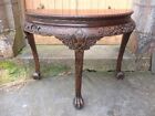 Antique Qing Dynasty Chinese 19th Century Carved Console Table Bat Fish Trees