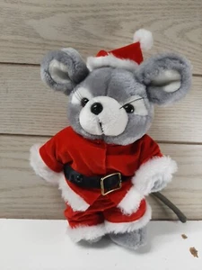 ๐ฅ Vintage Rare Santa Mouse Christmas Plush Stuffed Animal 10" - Picture 1 of 8