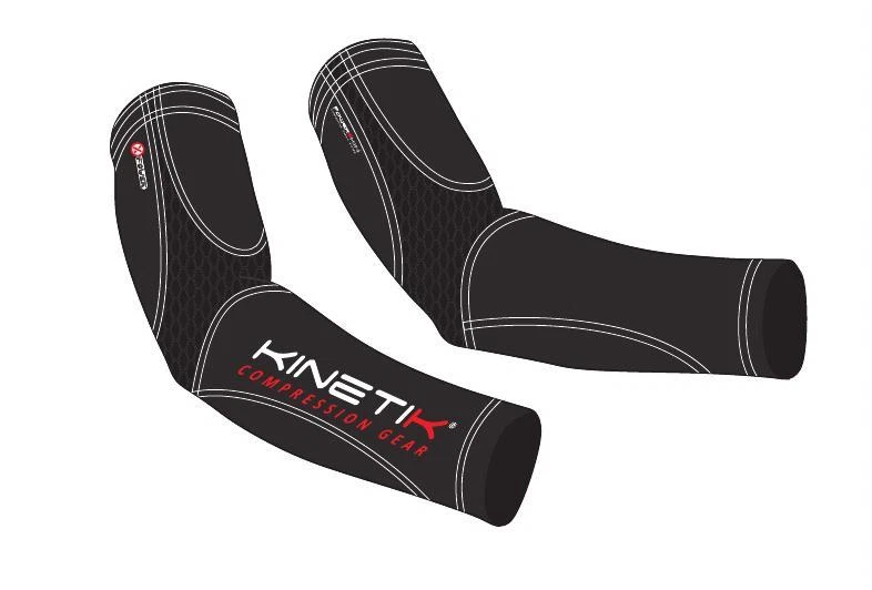 KINETIK Compression Gear Arm Warmer Black Medium Sports Fast Muscle Recovery