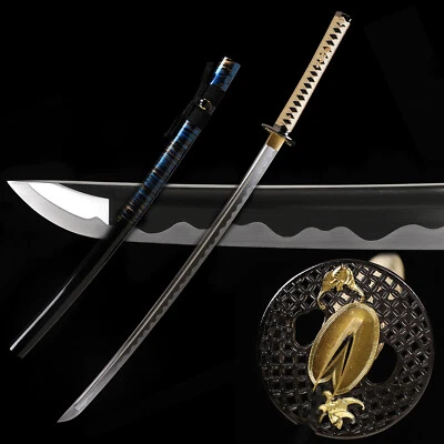 Espada Samurai Japonesa Hecha a Mano 1095 Acero al Carbono Katana Full Tang Navaja Afilada Foto 1 de 4
