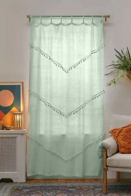 Pure cotton tassel curtain Living room curtain High quality curtain for bedroom - Image 1 of 4