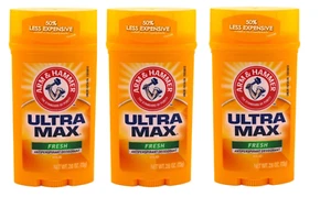 BL Arm & Hammer Deodorant 2.6oz Solid Ultra Max Fresh *Three Pack* - Picture 1 of 1
