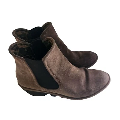 Botín Fly London Phil Marrón Gamuza Cuero Talla 39/8-8.5 Foto 1 de 4