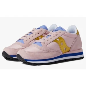 Saucony Jazz Original Sneakers Retro Running Shoes Pink Gold Blue Womens 6.5 - Picture 1 of 5