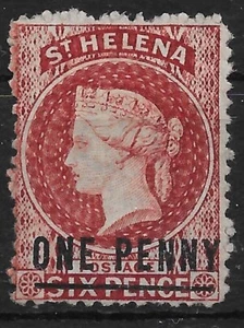 ST.HELENA SG8 1868 1d SEE OVP TYP C PERF 121⁄2 MTD NEUWERTIG - Bild 1 von 1
