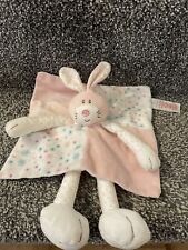 Primark Early Days Bunny Comforter Blanket Soother Pink Flower Square Hug Doudou
