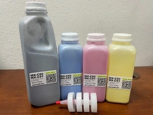 (300g/200g) 4 Toner Refill for Sharp MX-C507F, MX-C407F, MX-C507P, MX-C50, MXC51 - Picture 1 of 10