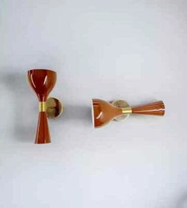 Mid Century Italian Sputnik Wall Light Wall Fixture Lamps Wall Sconce Pair Lamp - Picture 1 of 7