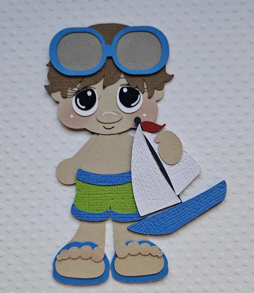 Cabello castaño Beach Boy. Álbum de recortes, piezas de papel para hacer tarjetas Foto 1 de 1