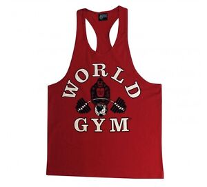 World Gym Workout Tank Top Racerback Bodybuilding Gym Clothes - W310