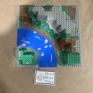 LEGO® Raised Baseplate 6024 Canyon Brown Green Mountain River 32 X 32 Set 6584 - Picture 1 of 3