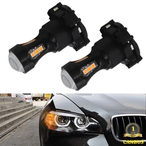 2x Amber PY24W LED Bulbs For BMW 3 4 5 Series X5 X6 Z4 Turn Signal Light CANBUS - Bild 1 von 6