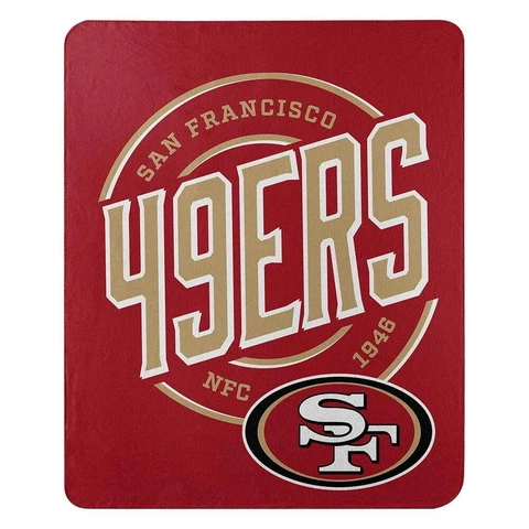 New San Francisco 49ers NFL Super Soft Fleece Throw Blanket Large Size 50"x60" Cover