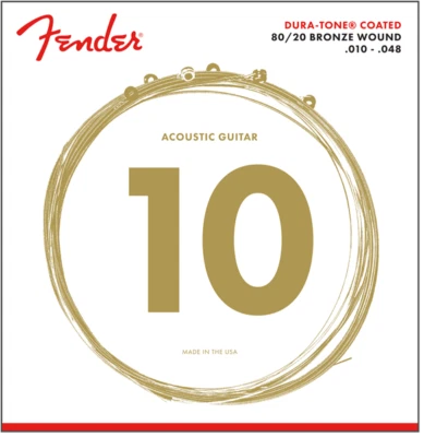 Fender 880XL Dura-Tone Coated Acoustic Guitar Strings - EXTRA LIGHT 10-48 - Image 1 of 2