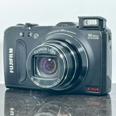 FUJIFILM FinePix F600EXR Black Digital Camera 16.0MP 15x Zoom EXR GPS Exc+++ - Image 1 of 4