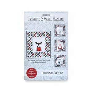 Gingiber's Trinkets 3 Wall Hanging Quilt Pattern 38" x 42" by Natalie Crabtree - Picture 1 of 7